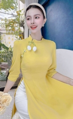 Áo Dài Cổ Lệch Nụ Tulip AD1667 (áo lẻ)