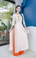 Áo Dài Chùm Hoa Đong Đưa AD1655 (áo lẻ)