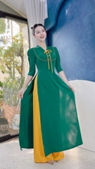 Áo Dài Cổ Tym Nút Bọc AD1642 (áo lẻ)