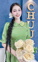 Áo Dài Cổ Sen Tà Ngọc AD1664 (áo lẻ)