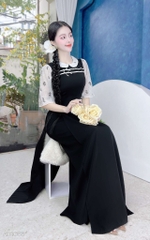 Áo Dài Cổ Sen Tulip AD1633 (áo lẻ)