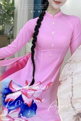 Áo Dài Sen Trong Đầm AD1662 (áo lẻ)