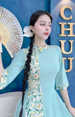 Áo Dài Cổ Lượn Tam Ngọc AD1665 (áo lẻ)