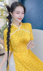 Áo Dài Ren Hoa Mai Nở AD1668 (áo lẻ)