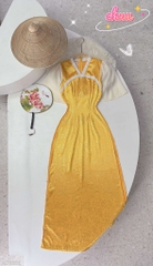 Áo Dài Saphia Kimono AD1684 (áo lẻ) - Vàng