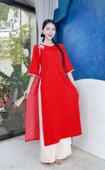 Áo Dài Suông Chuồn Chuồn 123cm AD1661 (áo lẻ)