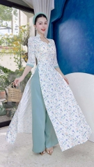 Áo Dài Cổ Ngũ Giác AD1663 (áo lẻ)