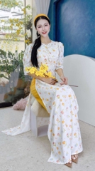 Áo Dài Nơ Nụ Bông AD9262