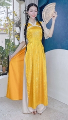 Áo Dài Saphia Kimono AD1684 (áo lẻ) - Vàng