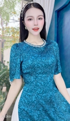 Áo Dài Hoa Hồng Đá AD2691 (áo lẻ)