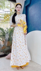Áo Dài Nơ Nụ Bông AD9262