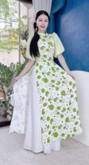 Áo Dài Cổ Xéo Bí Bo AD1404 (áo lẻ)