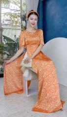 Áo Dài Hoa Hồng Đá AD2691 (áo lẻ)