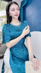 Áo Dài Hoa Hồng Đá AD2691 (áo lẻ)