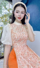 Áo Dài Cổ Xéo Bí Bo AD1404 (áo lẻ)