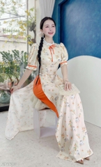 ÁO Dài Ngọc Diệp AD1603 (áo lẻ)