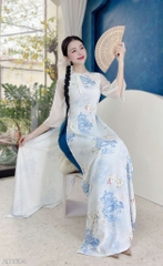 Áo Dài Cành Vàng Lá Ngọc AD1604 (áo lẻ)