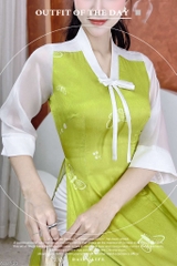Áo Dài Bướm Lượn AD2744 (áo lẻ)