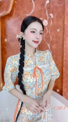 Áo Dài Cổ YY Ren AD1415 (áo lẻ)