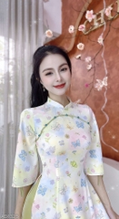Áo Dài Moon Tay Nơ AD1325 (áo lẻ)