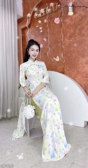 Áo Dài Moon Tay Nơ AD1325 (áo lẻ)