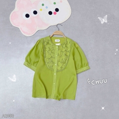 Áo Sơ Mi Ren Bướm Lưới A2858