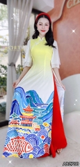 Áo Dài Cá Chép AD2780 (áo lẻ)