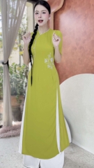 Áo Dài Đóa Hoa Tươi 3T AD2794 (áo lẻ)