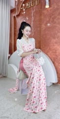 Áo Dài Bông Tuyết Love AD2745 (áo lẻ)