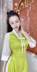 Áo Dài Bướm Lượn AD2744 (áo lẻ)