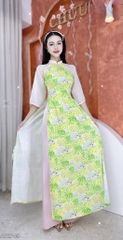 Áo Dài Lượn Cánh Én AD2749 (áo lẻ)
