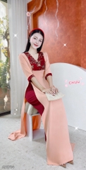 Áo Dài Bươm Bướm Vũ AD2734 (áo lẻ)