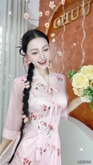 Áo Dài Bướm Lượn AD2744 (áo lẻ)