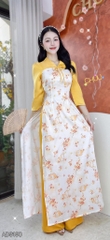 Áo Dài Hoa 4 Cánh AD9190 (áo lẻ)
