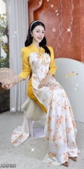 Áo Dài Hoa 4 Cánh AD9190 (áo lẻ)