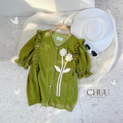 Áo Hoa Cánh Tơ Nổi A2878