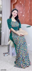 Áo Dài Cột Eo Cổ Vuông AD1430 (áo lẻ)