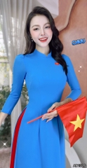 Áo Dài Chiffon Tay Bồng 4T AD1326 (áo lẻ)