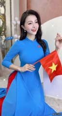 Áo Dài Chiffon Tay Bồng 4T AD1326 (áo lẻ)