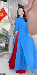 Áo Dài Chiffon Tay Bồng 4T AD1326 (áo lẻ)