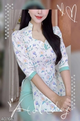 Áo Dài Cổ Ngũ Giác AD1663 (áo lẻ)