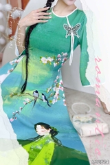 Áo Dài Cô Nương Bướm + PK AD2814 (áo lẻ)