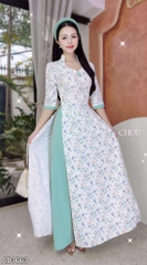 Áo Dài Cổ Ngũ Giác AD1663 (áo lẻ)