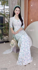Áo Dài Cổ Ngũ Giác AD1663 (áo lẻ)