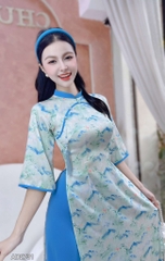 Áo Dài Mây Đỉnh Núi AD2731 (áo lẻ)