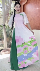Áo Dài Bồ Câu Trắng AD2787 (áo lẻ)