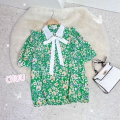 Áo Sơ Mi Cổ Màu Cột Nơ TN A2865