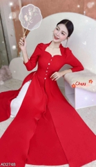 Áo Dài 3T Tằm Kim Cương AD2748 (áo lẻ)