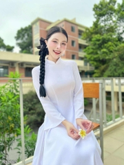 Áo Dài Truyền Thống Tay Xòe AD2785 (áo lẻ)