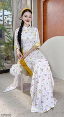 Áo Dài Moon Tay Nơ AD1325 (áo lẻ)